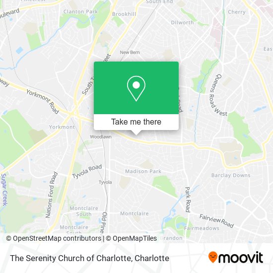 The Serenity Church of Charlotte map