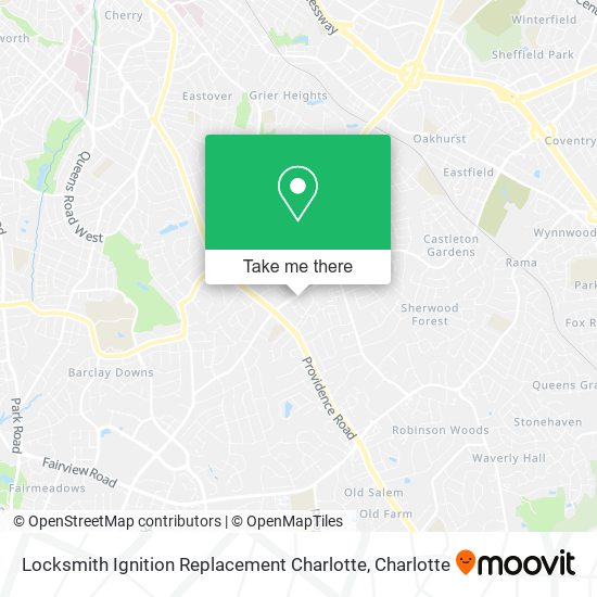 Locksmith Ignition Replacement Charlotte map