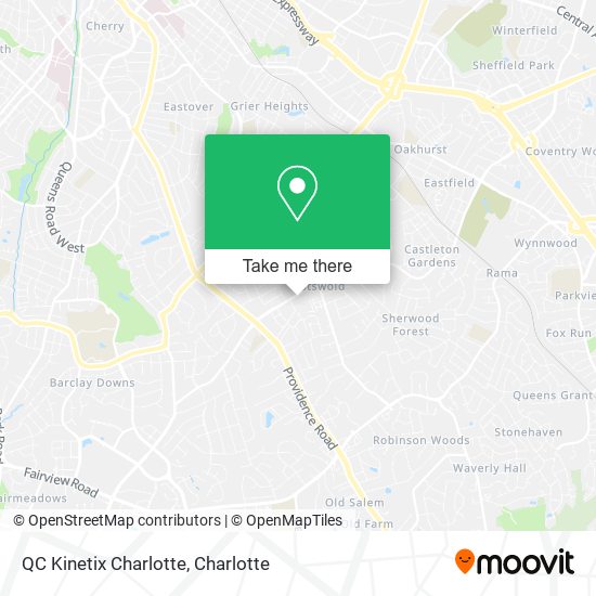 QC Kinetix Charlotte map