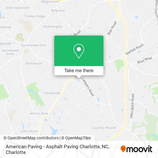 Mapa de American Paving - Asphalt Paving Charlotte, NC