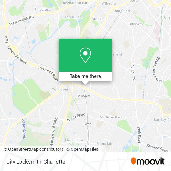 City Locksmith map