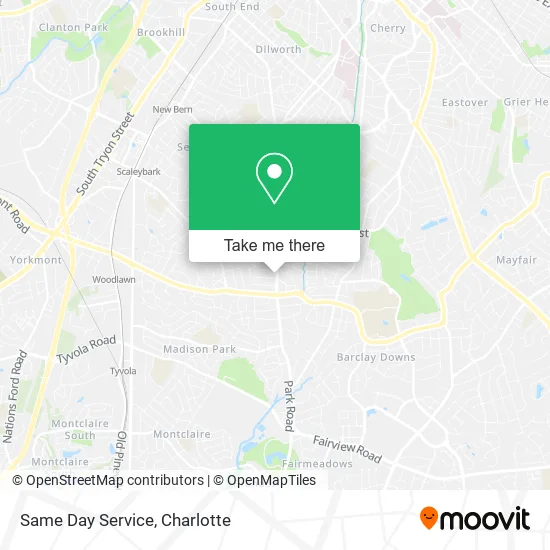Same Day Service map