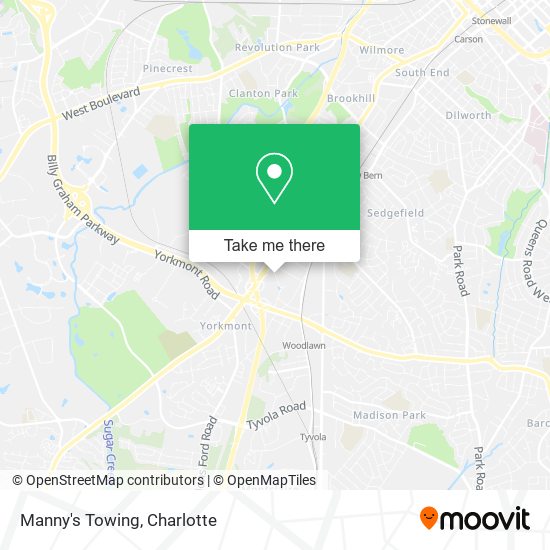 Manny's Towing map