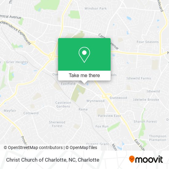 Christ Church of Charlotte, NC map