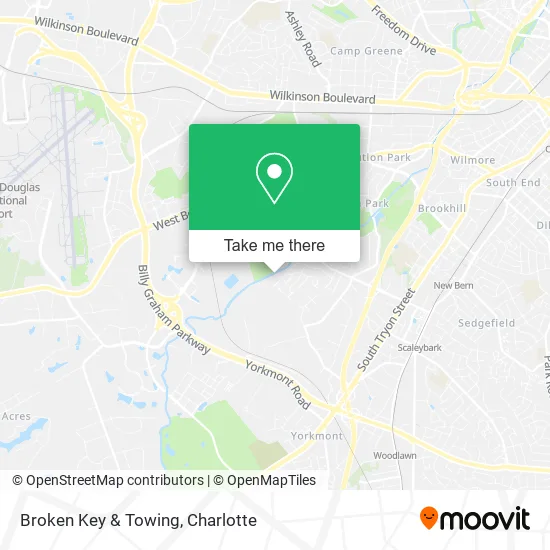 Broken Key & Towing map
