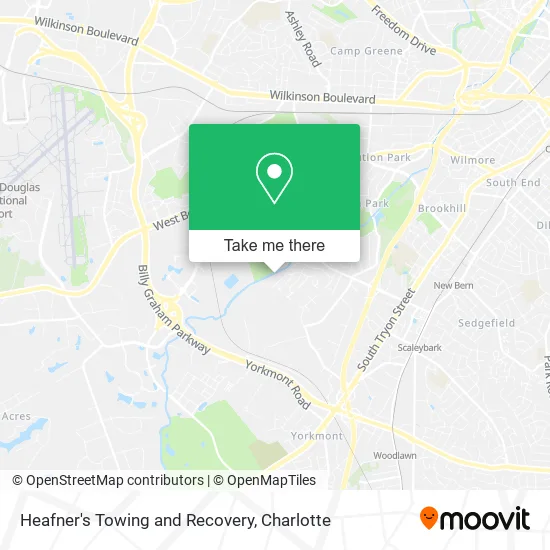 Heafner's Towing and Recovery map
