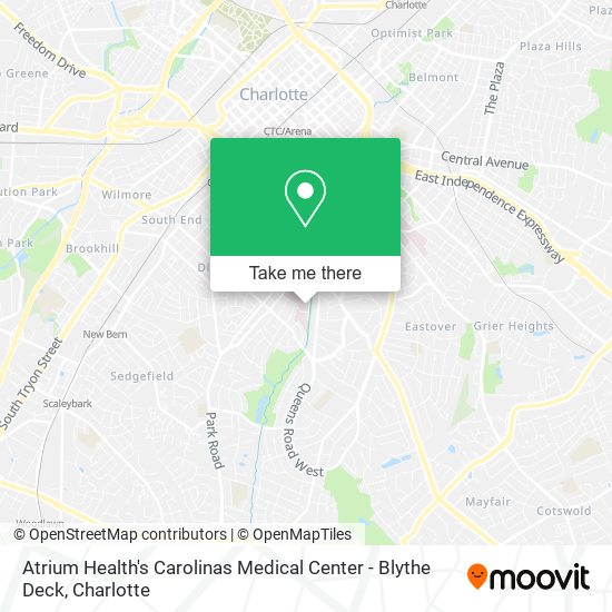 Atrium Health's Carolinas Medical Center - Blythe Deck map
