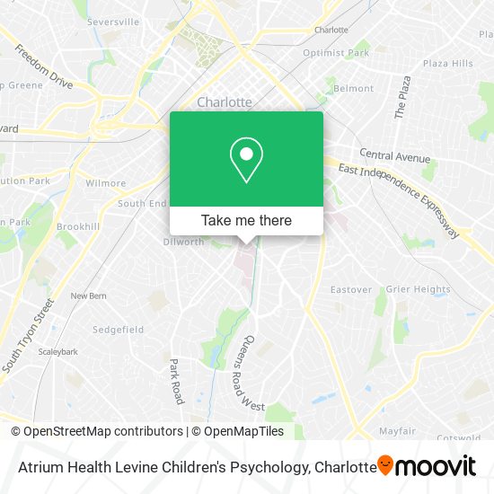 Mapa de Atrium Health Levine Children's Psychology