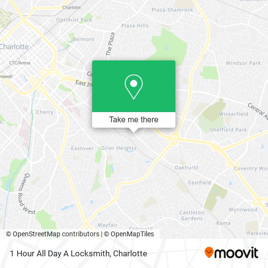 1 Hour All Day A Locksmith map