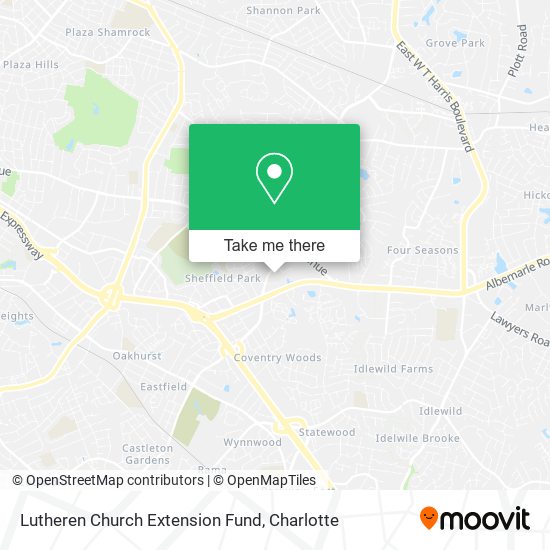 Lutheren Church Extension Fund map