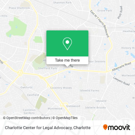 Mapa de Charlotte Center for Legal Advocacy