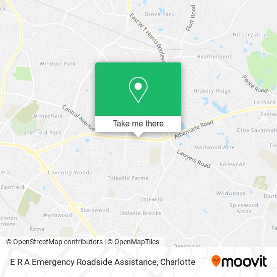 E R A Emergency Roadside Assistance map