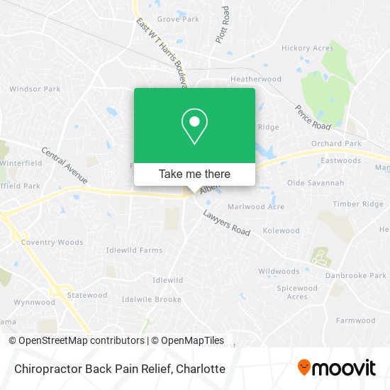 Chiropractor Back Pain Relief map