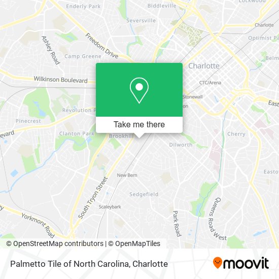 Palmetto Tile of North Carolina map