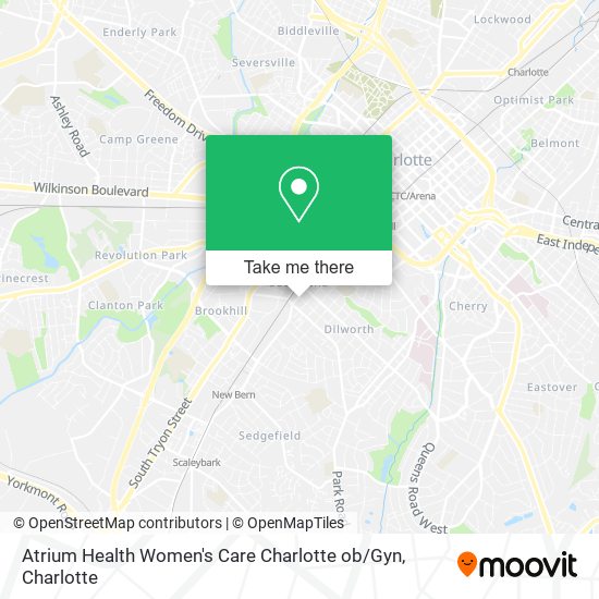 Atrium Health Women's Care Charlotte ob / Gyn map