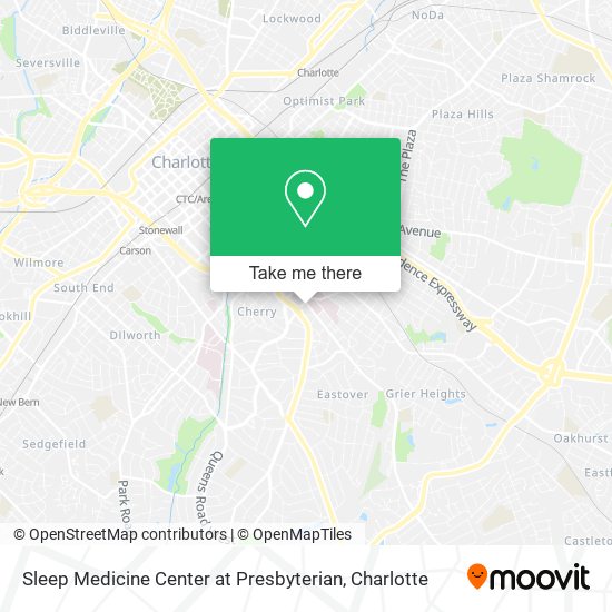 Sleep Medicine Center at Presbyterian map