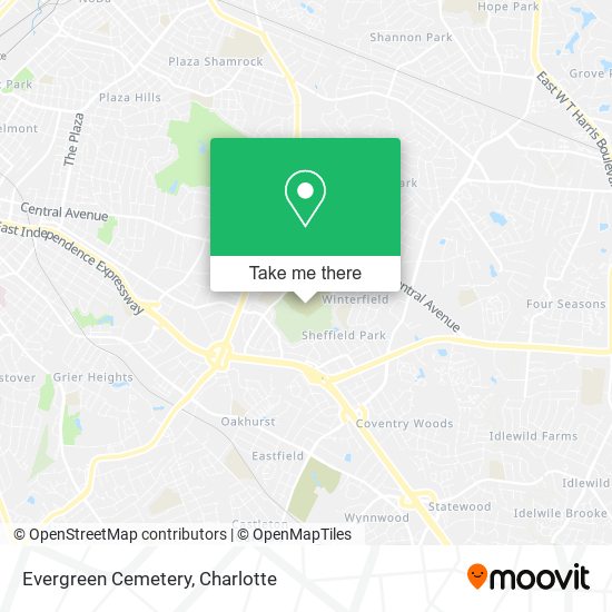 Evergreen Cemetery map
