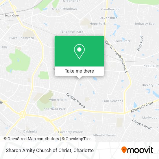 Sharon Amity Church of Christ map