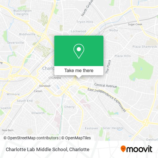 Mapa de Charlotte Lab Middle School