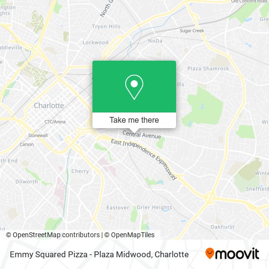 Mapa de Emmy Squared Pizza - Plaza Midwood