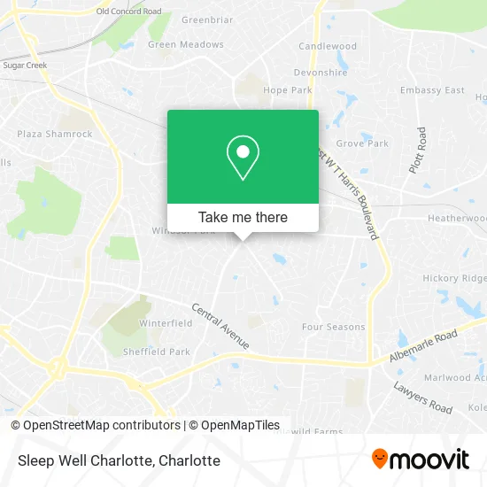 Sleep Well Charlotte map
