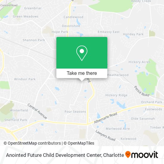 Mapa de Anointed Future Child Development Center