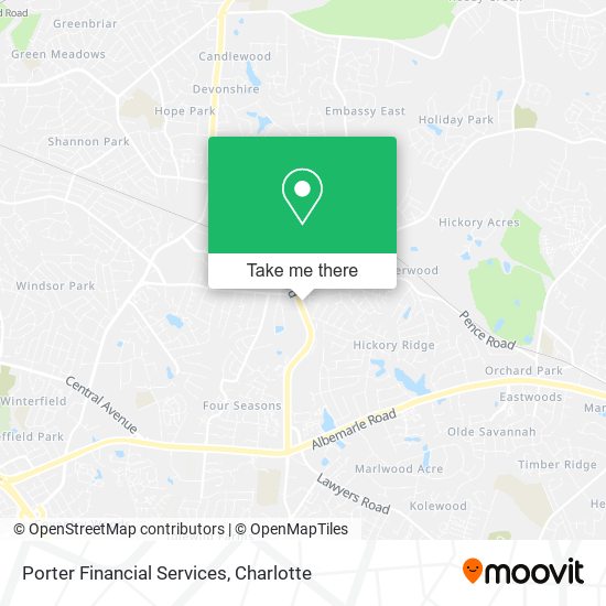 Mapa de Porter Financial Services