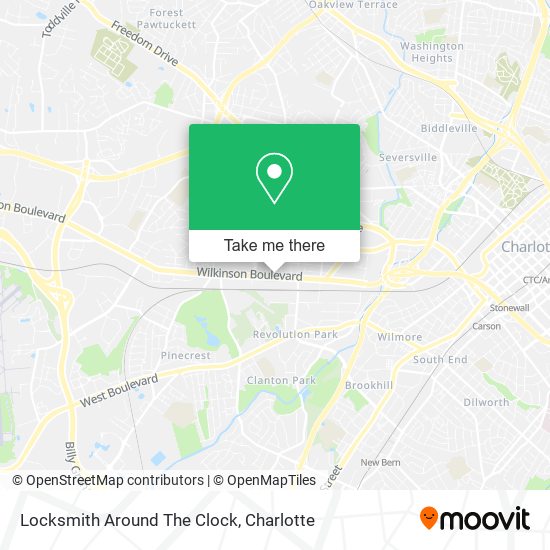 Mapa de Locksmith Around The Clock