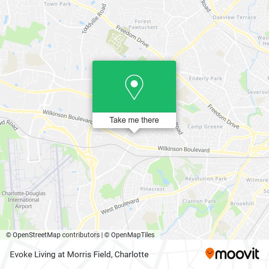 Evoke Living at Morris Field map