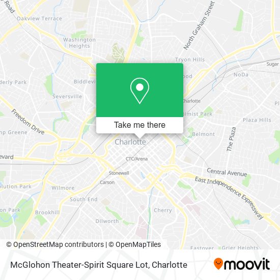 McGlohon Theater-Spirit Square Lot map