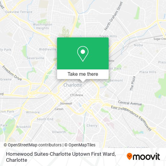 Homewood Suites-Charlotte Uptown First Ward map