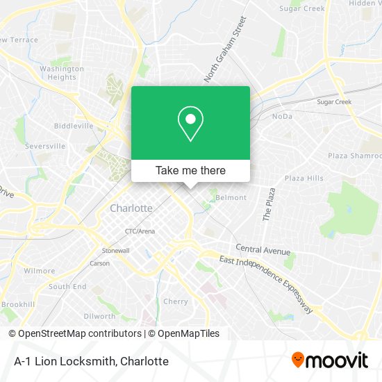 A-1 Lion Locksmith map