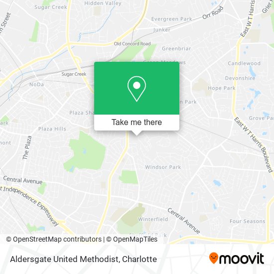 Mapa de Aldersgate United Methodist