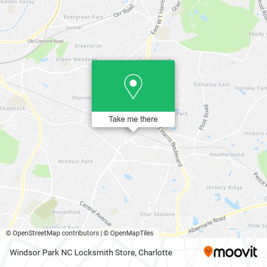 Windsor Park NC Locksmith Store map