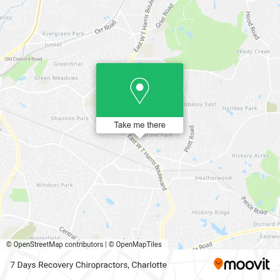 7 Days Recovery Chiropractors map