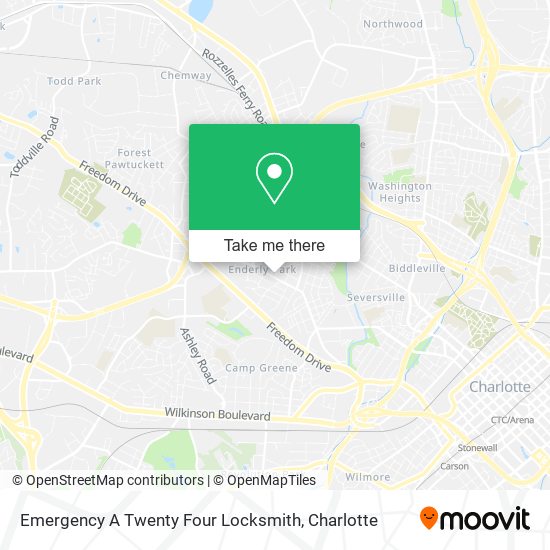 Emergency A Twenty Four Locksmith map