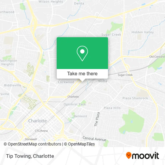 Tip Towing map