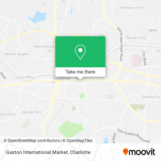 Gaston International Market map