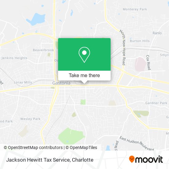 Jackson Hewitt Tax Service map