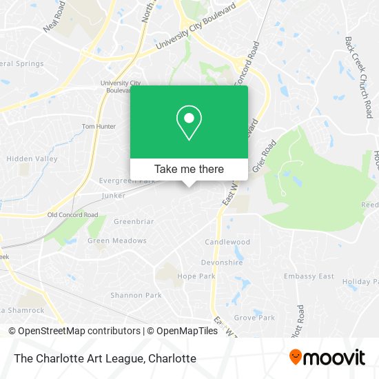 The Charlotte Art League map