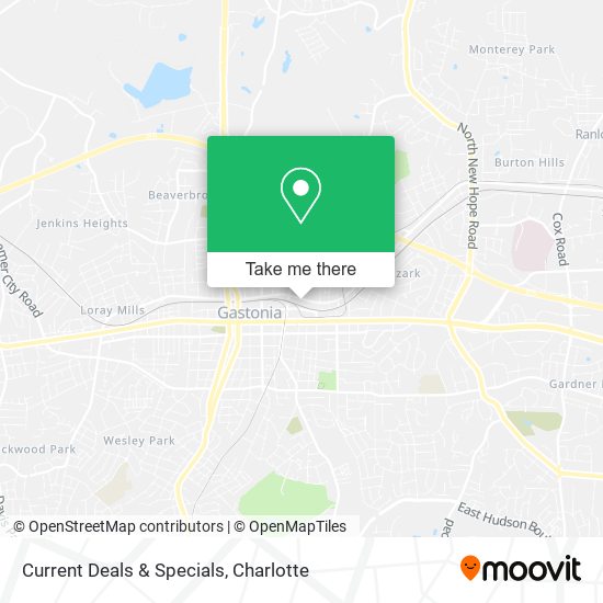 Mapa de Current Deals & Specials