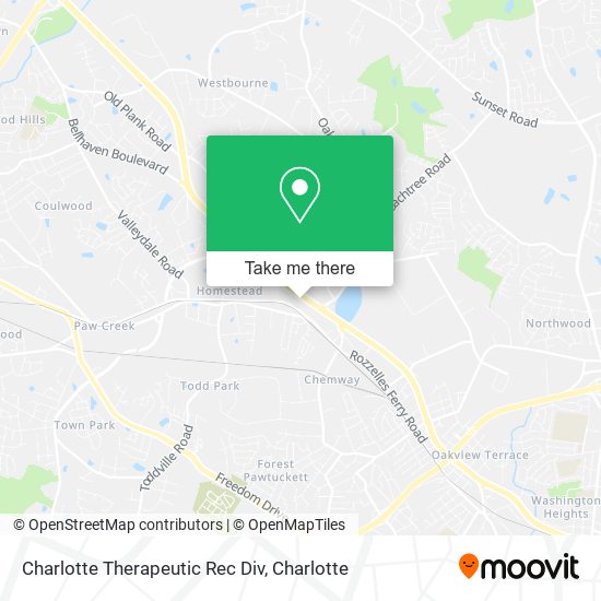 Charlotte Therapeutic Rec Div map