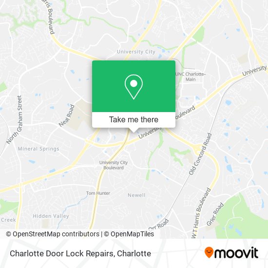 Charlotte Door Lock Repairs map