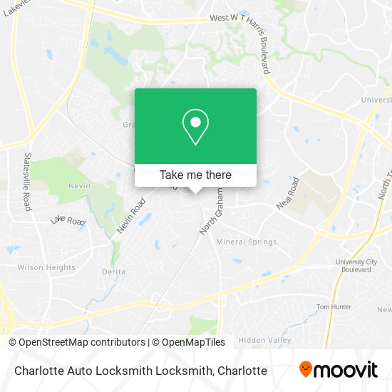 Mapa de Charlotte Auto Locksmith Locksmith
