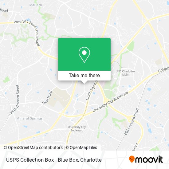 Mapa de USPS Collection Box - Blue Box