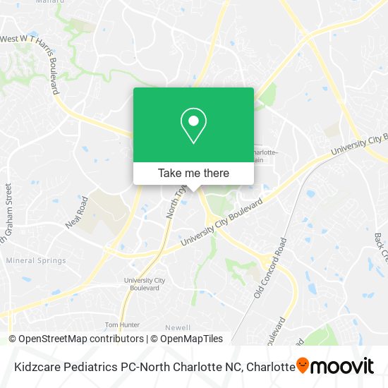 Mapa de Kidzcare Pediatrics PC-North Charlotte NC