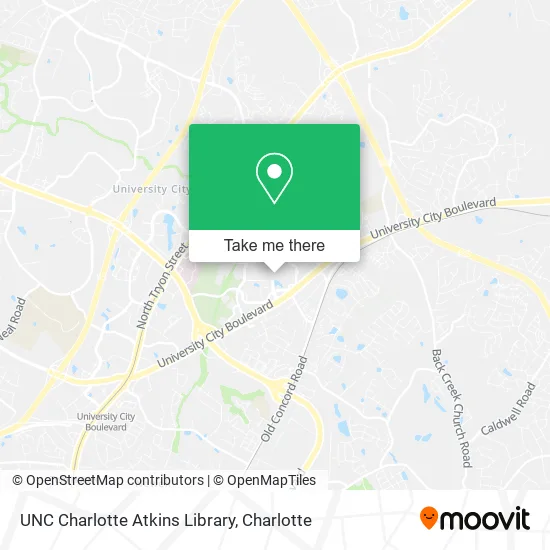 UNC Charlotte Atkins Library map