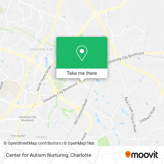 Center for Autism Nurturing map