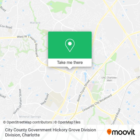 City County Government Hickory Grove Division Division map