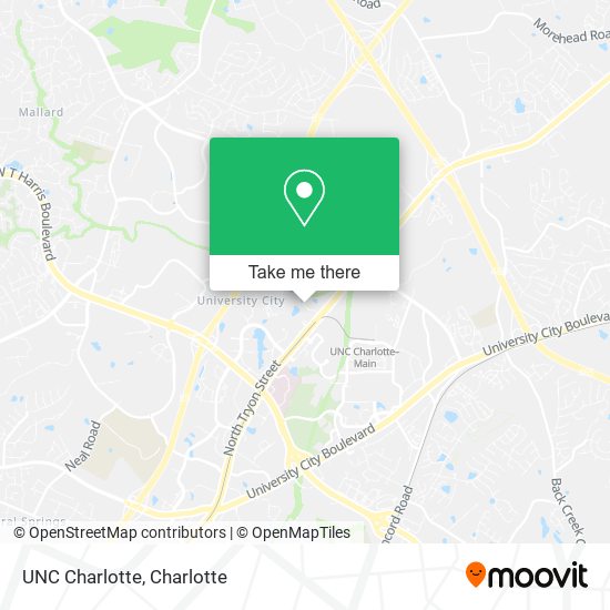 UNC Charlotte map